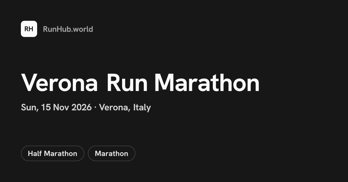 Verona Run Marathon 2026 | RunHub.world